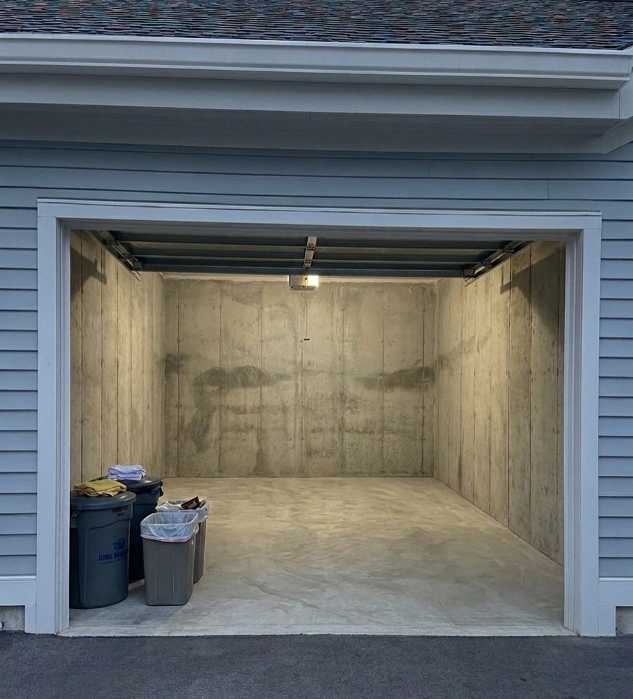 Garage after cleanout — completely clear